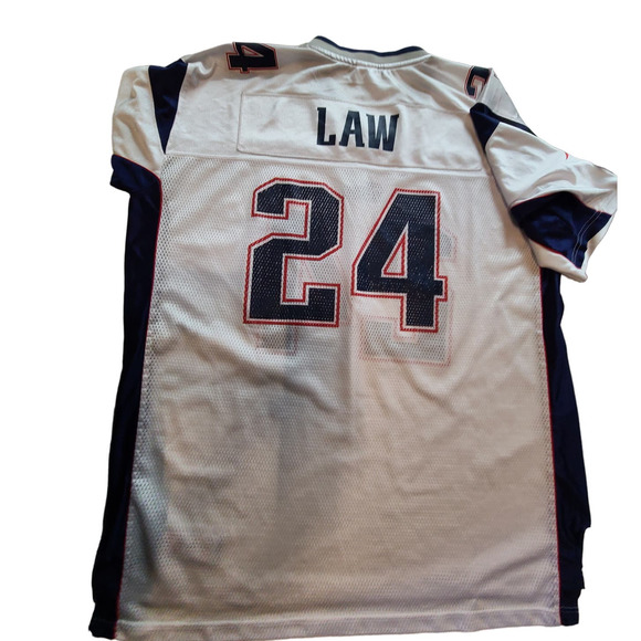 Authentic NFL On Field Sewn Reebok 24 Ty Law New England Patriots Jersey 2XL 495 - Picture 3 of 10